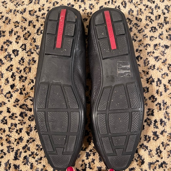 Prada Sport Linea Rossa Vintage Loafer Ballet Flat with metal bar Size 37.5 - Picture 4 of 8